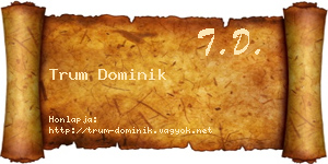 Trum Dominik névjegykártya